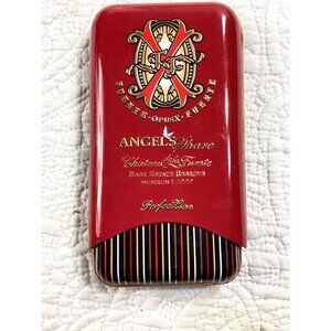 Fuente OpusX Angels Share Cigar Tin Case Rare Estate Reserve*Red*Dominican Repub